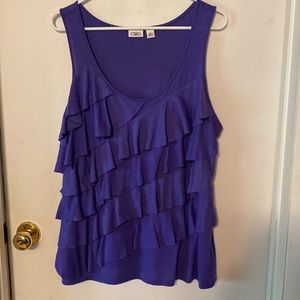 CATO ruffle tank top. Size XL.
